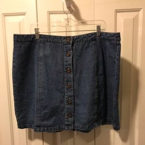 Forever 21 Button Up Denim Skirt